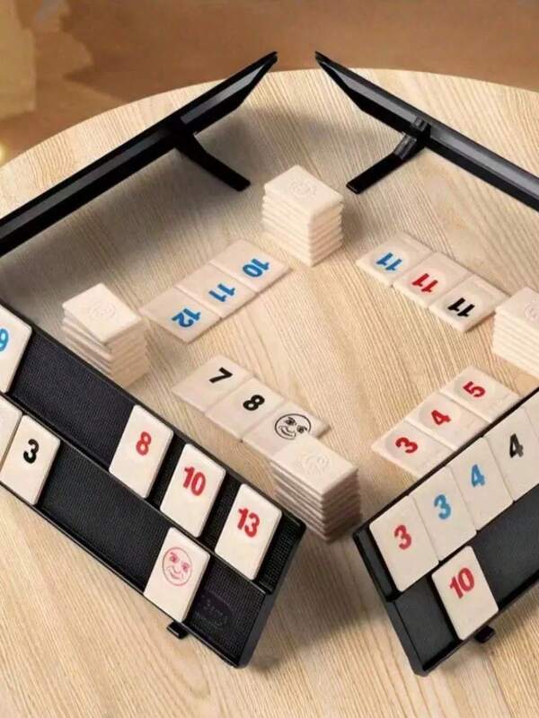 Jogo de cubo mágico com 4 suportes, conjunto de viagem com 106 peças e estojo de transporte, jogo de tabuleiro clássico para família, cartas de jogo digitais, jogo de festa casual para adultos, jogo de tabuleiro e brinquedos