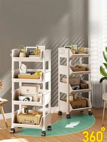 便携式多层可拆卸置物架，适合在卧室、厨房、浴室、客厅等场所存放玩具、零食、书籍、家居用品等。不适合放置重物。