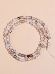 1 hebra de cuentas de piedras naturales Auratus, jade birmano, cristal de sandía, cuentas sueltas de piedras preciosas de curación de energía para hacer joyas, pulseras y collares DIY