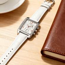 Casio Sheen 30m Waterproof Fashionable Quartz Movement Leather Strap Japanese And Korean Watch Women's Watch White Dial SHN-5008L-7ADR