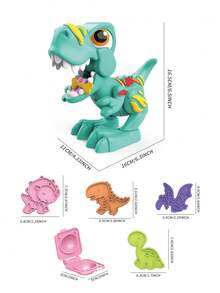 Set de juguete de arcilla de colores con dinosaurios para interacción entre padres e hijos. Arcilla creativa para manualidades de niños, sin pegajosidad ni decoloración (formas de dinosaurios interesantes + abundantes herramientas de arcilla). El set presenta temas lindos de dinosaurios, con arcilla antiadherente e indesteñible, junto con huevos de dinosaurio, moldes para dar forma y varias herramientas. Durante la interacción entre padres e hijos, los padres y los niños pueden usar la arcilla para esculpir dinosaurios y presionar los moldes, ejercitando las habilidades manuales y la creatividad del niño. Los niños también pueden jugar de forma independiente para liberar su imaginación y crear su propio mundo de dinosaurios, ayudando en el desarrollo artístico de los niños.