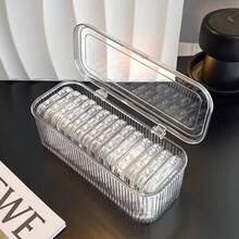 1/10/12/24 Piezas Cajas de almacenamiento de uñas transparentes con cierre, organizador y estuche de exhibición de uñas falsas de plástico transparente con tapas aseguradas y apilables, contenedores de suministros de manicura para uñas postizas, puntas acrílicas, decoraciones de arte de uñas y accesorios de salón, regalos para mujeres, regalos de Navidad, ideas de regalo para mujeres - transparente - Ver 12