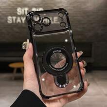【よく売れる】For i Phone 17 17Pro 17Air 17Promax 16 16Pro 16Promax 16Plua 15 15Pro 15Promax 15Pus 14 14Pro 14Promax 14Plus 13 13Pro 13Prom 13Prom 13Mini 12Pro 12 12Promax 12Mini 11 11Pro 11Promax Xr Xs X Se 7 8 Plus用 プレミアム透明スマホケース ワイヤレス充電機能付き マグネットスタンド - パープル - チェックする 4