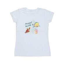 Disney Damska bawełniana koszulka z nadrukiem Klub Małej Syrenki (biała) - Biały - Zobacz 2