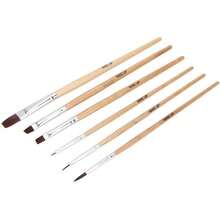 6 Pinceles de Pintura al óleo de Arte Maquillaje, Profesional Pincel de Maquillaje Facial de Halloween Pincel de Pintura de Acuarela para Fiesta de Halloween Doodle - 1 - Ver 7