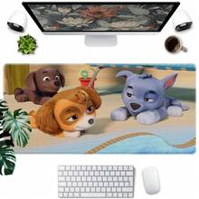 1pc  Cartoon Characters Printed XXL Mousepad, Multi-Functional Desk Mat For Gaming, Office, And PC, Soft Rubber Material With Non- Base, Smooth Surface, Perfect Gifts For Kids,  Fans, Family And Friends, Mouse Pads For Desk