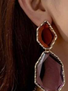 1 Set Fashionable & Versatile Exaggerated Summer Vibrant Earrings & Necklace - Multicolor - View 5