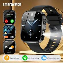 ERUN The Latest Smartwatch With Touch + Physical Buttons, Magnetic Charging, 180 MAh Battery, Water Drink Reminder, Sleep Monitoring, Call Reminder, Message Reminder, Sedentary Reminder, Alarm Reminder, Stopwatch, Bluetooth Calling, Bracelet Finder, Wrist Raise To Light Up Screen, Weather Notification