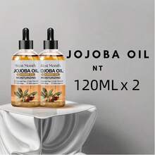 120ml Jojoba Carrier Oil - 100% Pure Organic Cold-Pressed For Aromatherapy & Skin Nourishing | Chemical-Free Moisturizer With Relaxing Scent, Suitable For All Skin Types & Diffuser Use