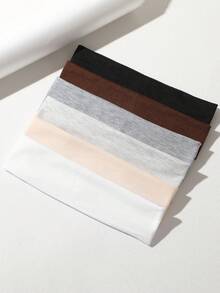 6 件/1 件女士纯色弹力运动头带，吸湿排汗，时尚瑜伽跑步日常佩戴发饰冬季围巾保暖发带女士头巾 - 6PCS多色 - 查看 4