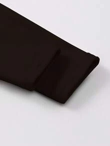 1pc Women Plus Size Thumb Hole Fitted Yoga Fitness Jacket, Suitable For Running And Yoga, All Season - Burgundy - View 8