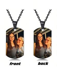 Customized Memorial Badge, Personalized Metal Keychain, Engraved Photo Necklace, Fashionable Pendant, Exquisite Customized Gift, Holiday Commemorative Items,Festive Calendar - Multicolor - View 34