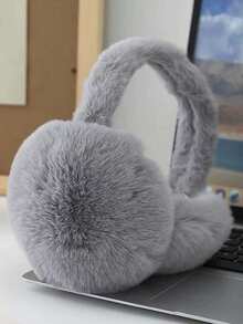 1 szt. Modne, jednokolorowe, pluszowe nauszniki dla mężczyzn, wiatroodporne nauszniki do jazdy na rowerze na świeżym powietrzu, zimowe, grube nauszniki zapewniające ciepło, odpowiednie do dopasowania zimą