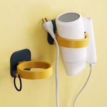 360 Degree Rotating Wall Mounted Hair Dryer Holder Adhesive Bathroom Organizer