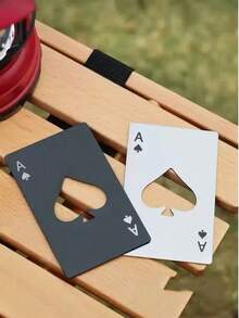 1 Piece; Creative Poker Beer Bottle Opener Stainless Steel Bottle Opener Spades A Bottle Opener Beer Unique Personalized Wine Op, Christmas Party Supplies, Family Dinner