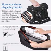 2 en 1 Soporte para Computadora Portátil,Ajustable Base Soporte para Laptop,Portátil Soporte para Laptop con Soporte para Celular Desmontable y Base giratoria de 360 ° ,Diseño Ergonómico (Dentro de 17") - 1 - Ver 8