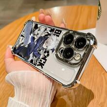 Estuche de teléfono de Nagis Seishiro del anime y dibujos animados compatible con 16, 15, 14, 13, 12, 11 Pro, X, XR, XS, 8, Plus, con una funda trasera suave transparente que resistente a caídas.17  17promax - Plateado - Ver 3