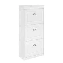 SoBuy 3 Flip-Drawers Shoe Cabinet Shoe Rack Shoe Storage Cupboard Organizer Blue W53 X D24 X H118cm FSR94-B - 白色 - 查看 12