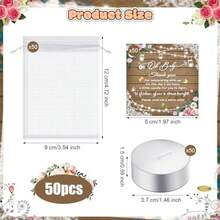 D150 Pcs Baby Shower Party Favors For Guests Rustic Wood Baby Shower Gifts Include 50 Tea  Candles 50 Rustic Floral Thank You Cards 50 Return Gift Bags For Gender Reveal Party Plies10 - chủ yếu là người da trắng - Xem 2