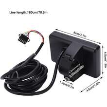 Medidor de pantalla LCD de bicicleta eléctrica, panel de control de pantalla LCD de 24V 36V 48V Ebike con enchufe , kit de conversión de medidor de pantalla de bicicleta eléctrica a prueba de agua - 1 - Ver 3