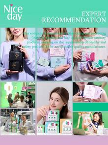 Niceday 32 peças/4 caixas, 245mm de uso diário, Absorventes Higiênicos à Base de Ervas, Almofadas de Artemísia, Absorventes Ultrafinos para Período, Absorventes Menstruais Super Macios, Contendo Ingredientes de Artemísia, Junça e Angélica, Aliviam a Dor Menstrual, Superfície de Algodão Orgânico, Não Irritante, Respirável e Seco, Alta Absorção, Sem Vazamento