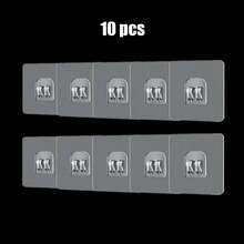 10 buc cârlige transparente pentru raft agățat, plasture de fixare pentru raft de depozitare pe perete, cârlig autoadeziv pentru fixarea coșului de depozitare, accesorii autocolante utilitare pentru dormitor, baie, bucătărie, living (6/8/16 buc)