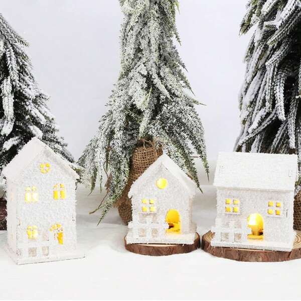 Christmas Model Ornaments Glowing Mini House Decorative Micro Landscape For Home Decor Micro Landscape Christmas Decorations Room Decor Winter