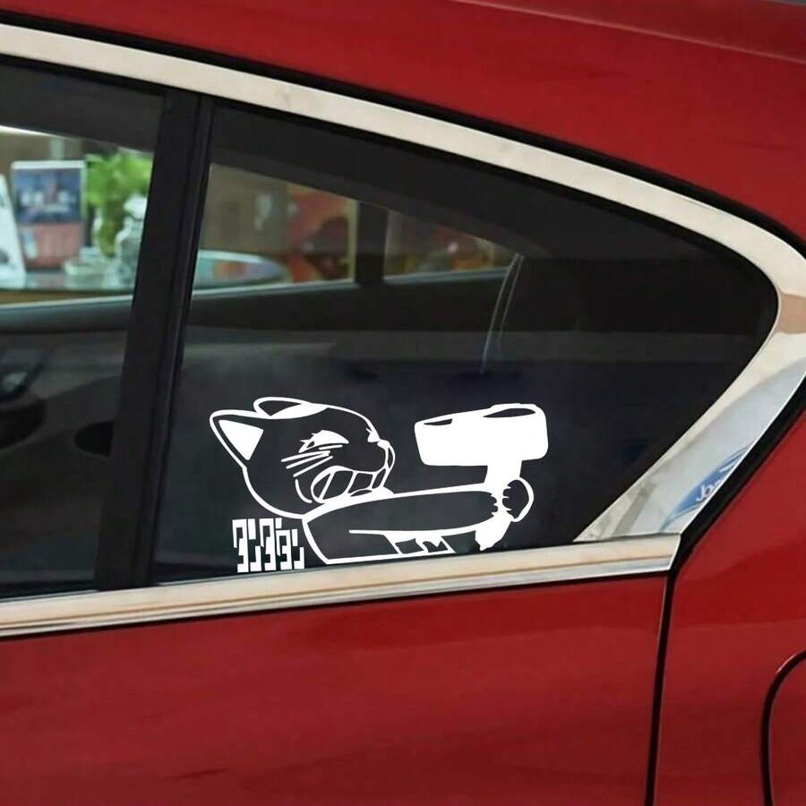 1pc Lucky Cat Anime Vinyl, Nhãn dán Anime, Decal xe hơi, Nhãn dán máy tính xách tay