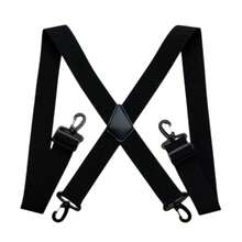 2-Inch Wide Reinforced Heavy Duty Adjustable Suspenders For Men, Outdoor Sports - Black - View 3