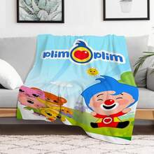 Portable P-Plim Cute Blanket Decorative Sofa Blankets King Lid Soft Plaid With Print Warm Throw Catnap Luxury Designer Bedding (7) - 白色 - 查看 2