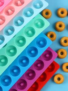 48 Cavity Mini Donut Shapes Silicone Mold DIY Soap Candle Making Supplies - Blue - View 9