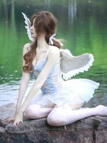 Alas de plumas de ángel, accesorios de disfraz al por mayor para niños y adultos, regalo perfecto para amigos, familia, madres, parejas, esposas, líderes y colegas, adecuado para fiestas de cumpleaños, fiestas, salidas, viajes y vacaciones