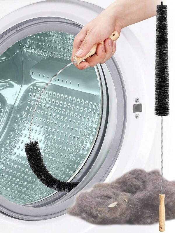 Outdoor & Dryer Vent Cleaning Brush: Nylon Bristles On Flexible Rods For Lint Removal + Patio Cleaning. Prevents Fire Hazards & Cleans Outdoor Furniture. Essential For Home Maintenance, Rental Properties & Yard Care. Designed For Homeowners.