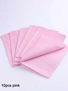 一次性粉色美甲桌垫3层防水清洁纸可折叠多功能美容纹身牙科布防水桌布清洁美甲餐巾美甲用品 - 彩色 - 查看 9