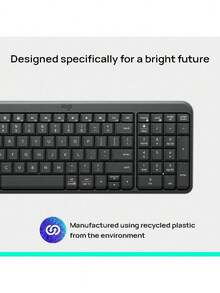 Logitech Juego de teclado y ratón MK251, teclado inalámbrico Bluetooth, teclado de oficina para portátiles, teléfonos, Mac, tabletas y iPads, diseño compacto con soporte (K251+M196), color rosa - Rosa - Ver 6