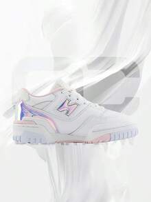 New Balance 550 White Rose Sugar (GS)– Women's Lifestyle Sneakers – Shose For Woman-Vintage-Spring & Summer-Inspired Running Shoes, Shock-Absorbing Comfort, Gym To Streetwear Casual Wear-Easter Gift–GSB550HW - 白/Rose Sugar - 查看 2