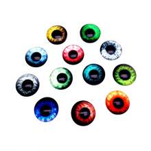6mm/8mm/10mm/12mm 50件(25对)20mm 20件(10对)龙眼玻璃凸圆形猫头鹰猫眼适用于粘土娃娃制作雕塑道具工艺品DIY配件珠宝制作 - Mix Colors - 查看 5