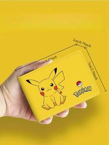 حافظة جلد بيكاتشو مقاومة للماء وللبلى، حافظة جلدية كرتونية لحماية البطاقات، حافظة جميلة متعددة الاستخدامات تستوعب العديد من البطاقات للحمل بسهولة