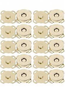 Hand-Sewn Plum Blossom Magnetic Buckle, Diy Concealed Magnetic Buckle For Luggage, Coats, And Bags, Invisible Mother-And-Child Magnetic Buttons, Magnetic Snaps, Invisible Metal Sewn Buttons, Lock Buckles. Suitable For Wallets, Bags, Clothing, Crafts, And Diy Accessories.