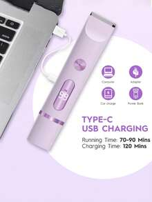 Women Bikini Trimmer, Dual-Head Hair Trimmer For Women,2-In-1 Bikini Shaver With Ceramic Blade Heads & Type-C Charging Port, Electric Razors For Women Pubic Hair,Underarms,Legs,Arms,Face