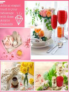 200/500/1000pcs Red Diamond Shaped Acrylic Sequins - Shiny Table Decor And Vase Filler, Suitable For Weddings, Birthdays, Christmas And Parties - Two Sizes Available, Party Decorations, Best Christmas Decorations - Multicolor - View 9