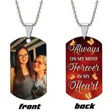 Customized Memorial Badge, Personalized Metal Keychain, Engraved Photo Necklace, Fashionable Pendant, Exquisite Customized Gift, Holiday Commemorative Items,Festive Calendar - Multicolor - View 54