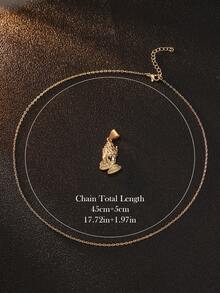 Colar Pingente Estilo Boho Banhado a Ouro 14k com Desenho de Mão de Oração - Zircônia Cintilante, Joia Religiosa Elegante para Casamentos, Festas e Ocasiões Especiais, Acessório Festivo | Design Inspirado no Estilo Boho | Corrente Durável, Joia Cristã