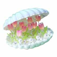 1 peça de abajur em formato de tulipa, luminária floral de plástico criativa feita à mão, abajur decorativo de mesa de cabeceira, enfeite de mesa para casa, iluminação romântica para ambiente de quarto, abajur compacto para sala de estar, luminária de aniversário em formato de tulipa. Ideal como presente de aniversário para meninas, mães ou namoradas, também adequado para o Dia dos Namorados. Perfeito para presentear, decorar a casa, compor o quarto, dar estilo à sala de estar, decorar festas e exibir em mesas.