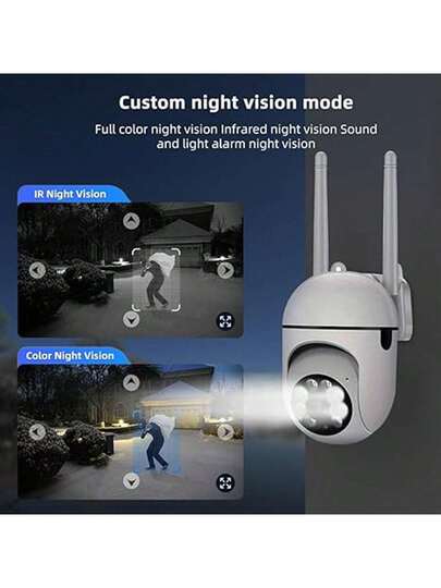 1080P WiFi Security Camera Night Vision, Spotlight Speaker Two Way Audio, Motion Tracking, 360° Pan/Tilt/Zoom, Home Indoor/Outdoor Security, Compatible Alexa, Young, Elderly Pets, Indoor Moderne System Wireless Connection Surveillance view 8