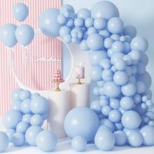 Juego de Globos para Decoraciones de Fiesta,60 globos rojos, negros y dorados para Propuesta, Boda, Cumpleaños, Aniversario etc., set de globos ideal para decoraciones de navidad y Christmas, fiestas de Año Nuevo, eventos románticos, mesas de dulces, fondos para fotos y ambientación elegante del hogar - Azul Claro - 95 piezas - Ver 13