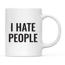 Andaz Press 趣味陶瓷 11 盎司咖啡杯礼物，我讨厌人，1 件装| 送给朋友和同事的完美礼物，新奇办公室幽默，适合所有季节生日节日礼物、圣诞节礼物、陶瓷杯和餐具、马克杯、咖啡杯、茶杯、牛奶杯、陶瓷杯 - 彩色 - 查看 16