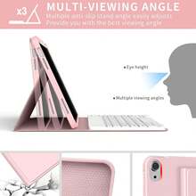 TenYide Funda protectora para tableta con función de teclado Bluetooth + teclado Bluetooth ultra delgado de 2 en 1, con función de soporte, función plegable, emparejado con teclado Bluetooth magnético dedicado para tableta, 4 opciones de color - Multicolor - Ver 5