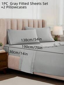 2/3/4pcs Fitted Sheets Set, Bedding, Cozy And Warm Bedding, Solid Color Bedding Sheets, Easy Care And Comfortable, Breathable Bed Set, For Single, Twin, Full, King, Queen Bed Sizes, Suitable For Bedroom, Guest Room, Fall Decor, Room Decor, Halloween Gift, Dormitory, All Seasons, Machine Washable, Ideal Home Gifts