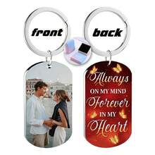 Customized Memorial Badge, Personalized Metal Keychain, Engraved Photo Necklace, Fashionable Pendant, Exquisite Customized Gift, Holiday Commemorative Items,Festive Calendar - Multicolor - View 38